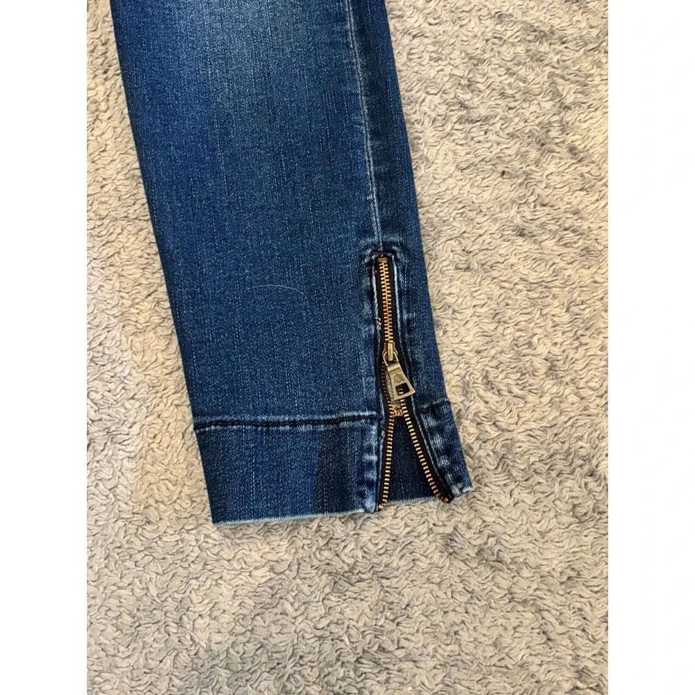 Rock & Republic Jeans Womens 10M Blue Kashmere Ankle Zipper Stretch Slim Skinny